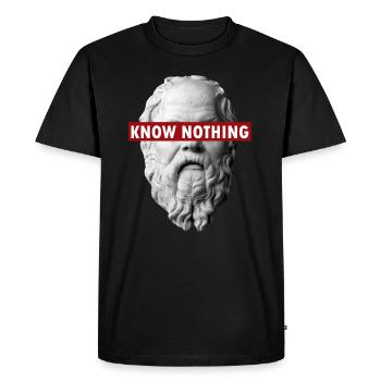 NE SAIS PAS NOS SOCRATES - T-shirt Premium bio Homme - noir - Devant - Nico (187cm)
