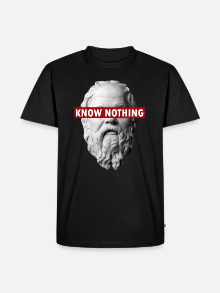 KNOW NOTHING SOCRATES - Men's Premium Organic T-Shirt - black