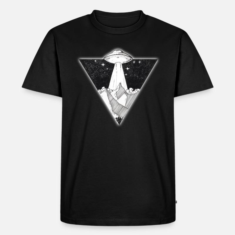 Ufo - Männer Premium Bio T-Shirt - Schwarz