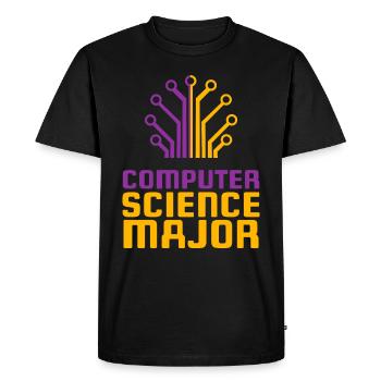 computer - Men's Premium Organic T-Shirt - black - Front - Nico (187cm)