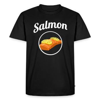 Salmon saumon poisson idée cadeau cadeau - T-shirt Premium bio Homme - noir - Devant - Nico (187cm)