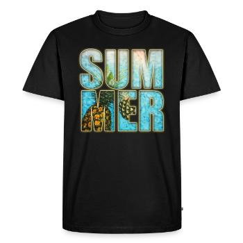 Summer - T-shirt Premium bio Homme - noir - Devant - Nico (187cm)