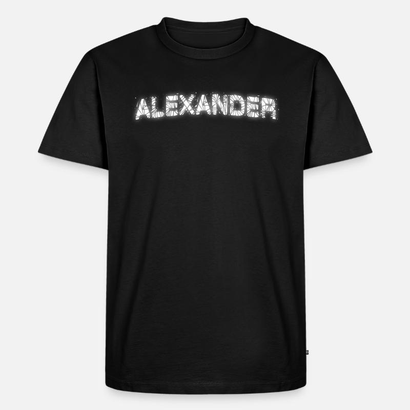 Alexander - Männer Premium Bio T-Shirt - Schwarz