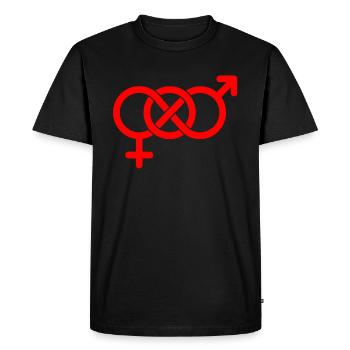 bisexuelle - T-shirt Premium bio Homme - noir - Devant - Nico (187cm)