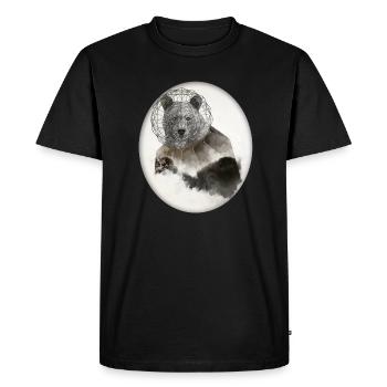 Bear bear poly art - Men's Premium Organic T-Shirt - black - Front - Nico (187cm)