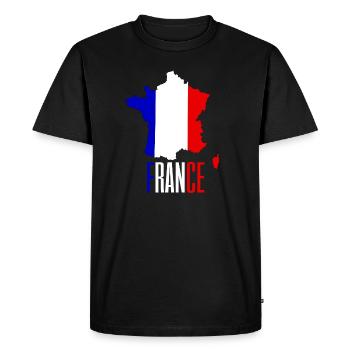 France - cadeau France - T-shirt Premium bio Homme - noir - Devant - Nico (187cm)