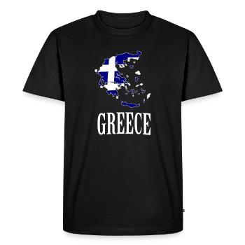 Grèce Grèce - T-shirt Premium bio Homme - noir - Devant - Nico (187cm)