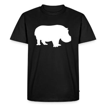Hippopotame hippopotame - T-shirt Premium bio Homme - noir - Devant - Nico (187cm)