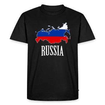 Russie - T-shirt Premium bio Homme - noir - Devant - Nico (187cm)