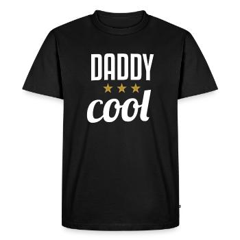 DADDY COOL - Men's Premium Organic T-Shirt - black - Front - Nico (187cm)
