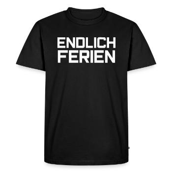 Finally vacation - Men's Premium Organic T-Shirt - black - Front - Nico (187cm)