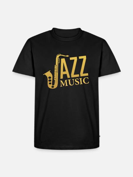 Jazz music - Men's Premium Organic T-Shirt - black