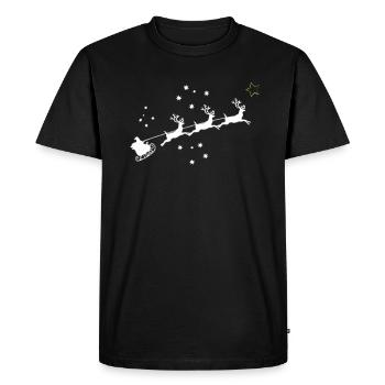 Renne père noël - T-shirt Premium bio Homme - noir - Devant - Nico (187cm)