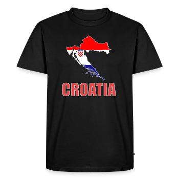 croatia - Men's Premium Organic T-Shirt - black - Front - Nico (187cm)