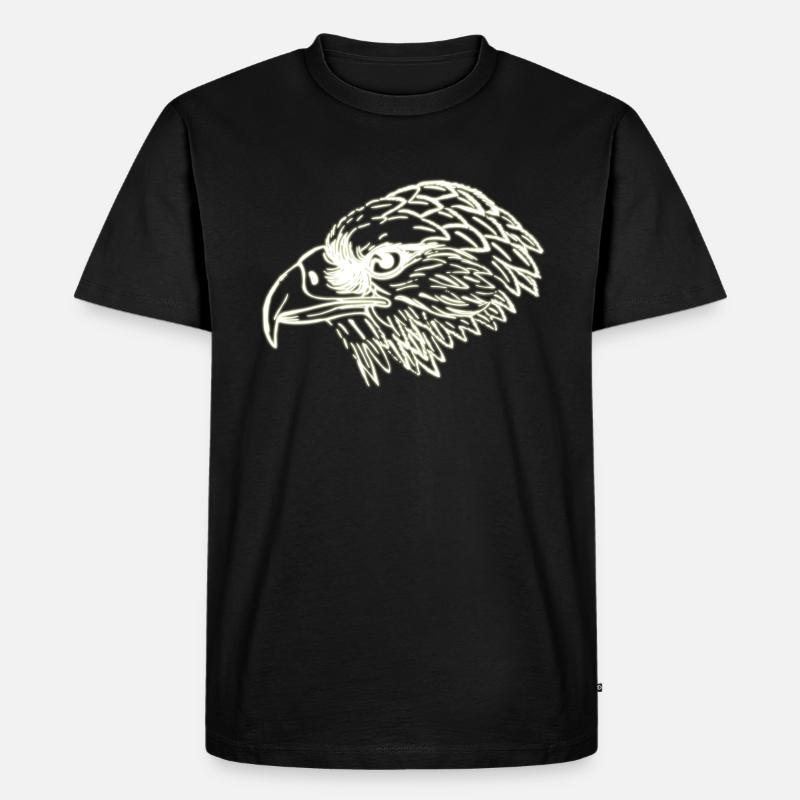 Adlerkopf - Männer Premium Bio T-Shirt - Schwarz