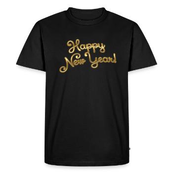 happy New Year - Men's Premium Organic T-Shirt - black - Front - Nico (187cm)