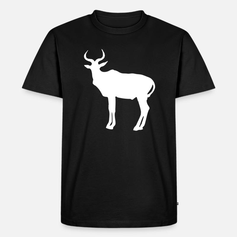 Antilope - Männer Premium Bio T-Shirt - Schwarz