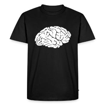 Brain brain - Men's Premium Organic T-Shirt - black - Front - Nico (187cm)