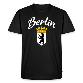 Berlin Berlin bear coat of arms - Men's Premium Organic T-Shirt - black - Front - Nico (187cm)