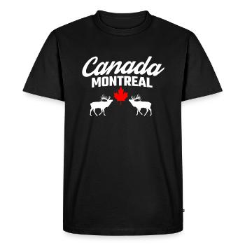 Canada Montréal - T-shirt Premium bio Homme - noir - Devant - Nico (187cm)