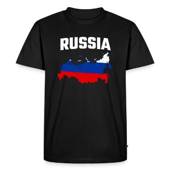 RUSSIE - T-shirt Premium bio Homme - noir - Devant - Nico (187cm)