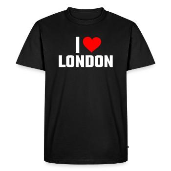 I love London - T-shirt Premium bio Homme - noir - Devant - Nico (187cm)