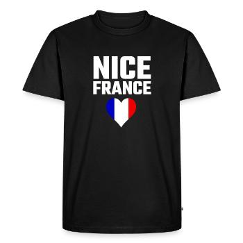 Nice France Nice France - T-shirt Premium bio Homme - noir - Devant - Nico (187cm)