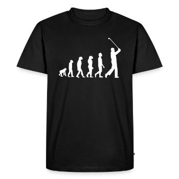 Évolution du golf - T-shirt Premium bio Homme - noir - Devant - Nico (187cm)