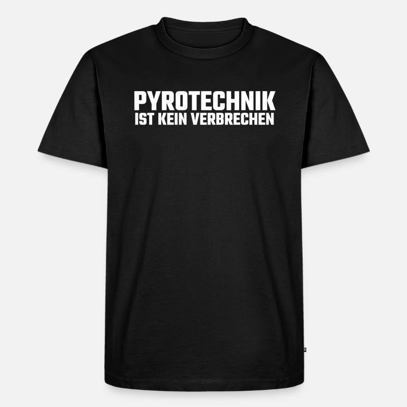 Pyrotechnik ist kein Verbrechen - Männer Premium Bio T-Shirt - Schwarz