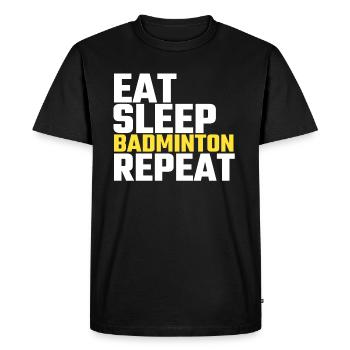 badminton - Men's Premium Organic T-Shirt - black - Front - Nico (187cm)