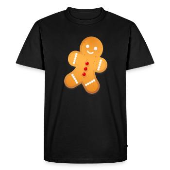 Noël en pain d'épice - T-shirt Premium bio Homme - noir - Devant - Nico (187cm)