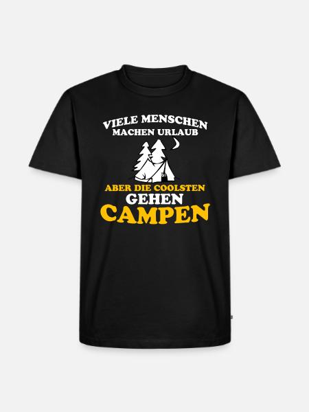 Camping - Männer Premium Bio T-Shirt - Schwarz