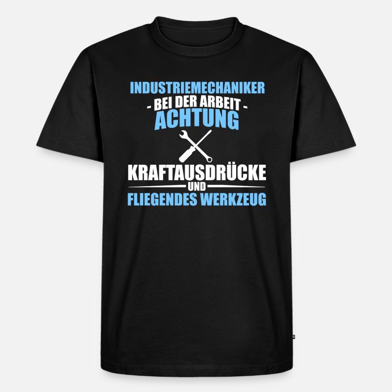Industriemechaniker - Männer Premium Bio T-Shirt - Schwarz