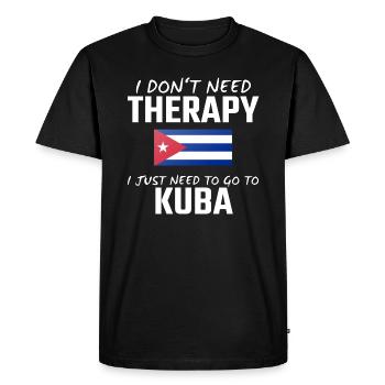 Cuba - Men's Premium Organic T-Shirt - black - Front - Nico (187cm)
