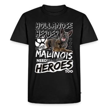 Dutch Shepherd – German Shepherd Saying - Men's Premium Organic T-Shirt - black - Front - Nico (187cm)