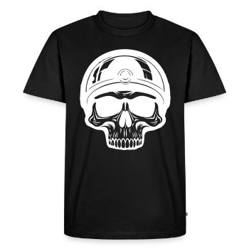 Skeleton Biker - Men's Premium Organic T-Shirt - black - Front - Nico (187cm)