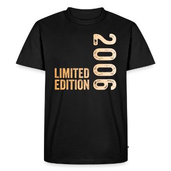 Édition limitée 2006 - Design d’anniversaire - T-shirt Premium bio Homme - noir - Devant - Nico (187cm)