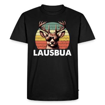 Lausbua Vintage Sunset - Festival folklorique - T-shirt Premium bio Homme - noir - Devant - Nico (187cm)