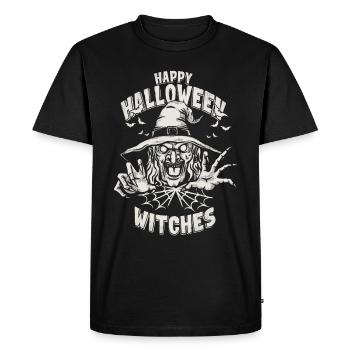 Halloween Witch - Men's Premium Organic T-Shirt - black - Front - Nico (187cm)