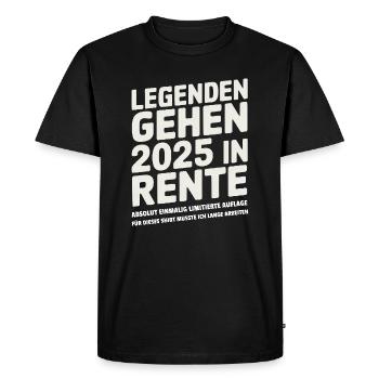 Les légendes prendront leur retraite en 2025 - T-shirt Premium bio Homme - noir - Devant - Nico (187cm)