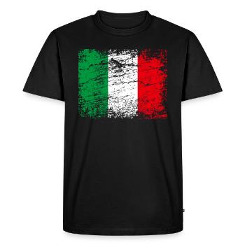 Drapeau italien de style vintage - T-shirt Premium bio Homme - noir - Devant - Nico (187cm)