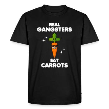 Les vrais gangsters mangent des carottes Glacière Carotte Spuch - T-shirt Premium bio Homme - noir - Devant - Nico (187cm)