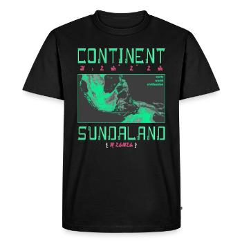 Ancienne carte Continent Sundanese Graphique - T-shirt Premium bio Homme - noir - Devant - Nico (187cm)