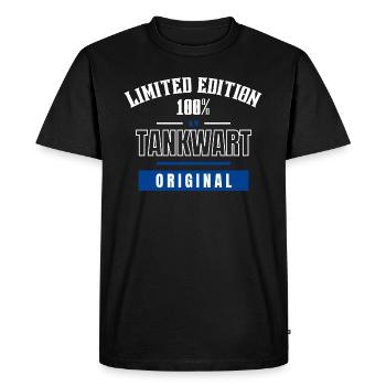 Limited Edition 100% - Petrol Station Attendant - Original - Men's Premium Organic T-Shirt - black - Front - Nico (187cm)