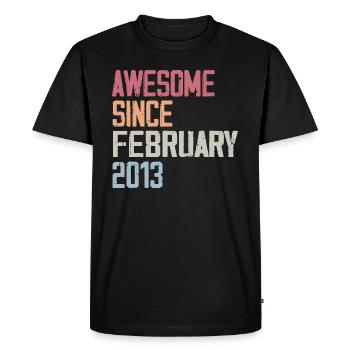 February 2013, 11th Anniversary 2013 February 11 years - Men's Premium Organic T-Shirt - black - Front - Nico (187cm)