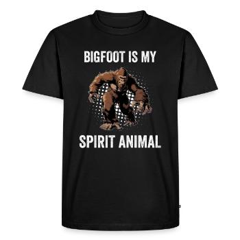 Bigfoot est mon animal spirituel - T-shirt Premium bio Homme - noir - Devant - Nico (187cm)