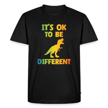 C’est normal d’être différent - Autisme - T-shirt Premium bio Homme - noir - Devant - Nico (187cm)