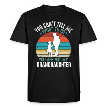 Vintage You Cant Tell Me What To Do Cute Design - T-shirt Premium bio Homme - noir - Devant - Nico (187cm)