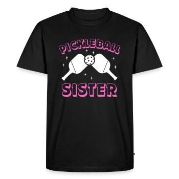 Sœur de pickleball - T-shirt Premium bio Homme - noir - Devant - Nico (187cm)