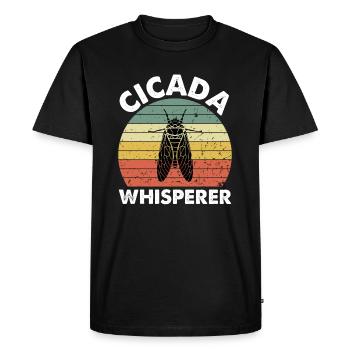 Cicada Whisperer - Men's Premium Organic T-Shirt - black - Front - Nico (187cm)